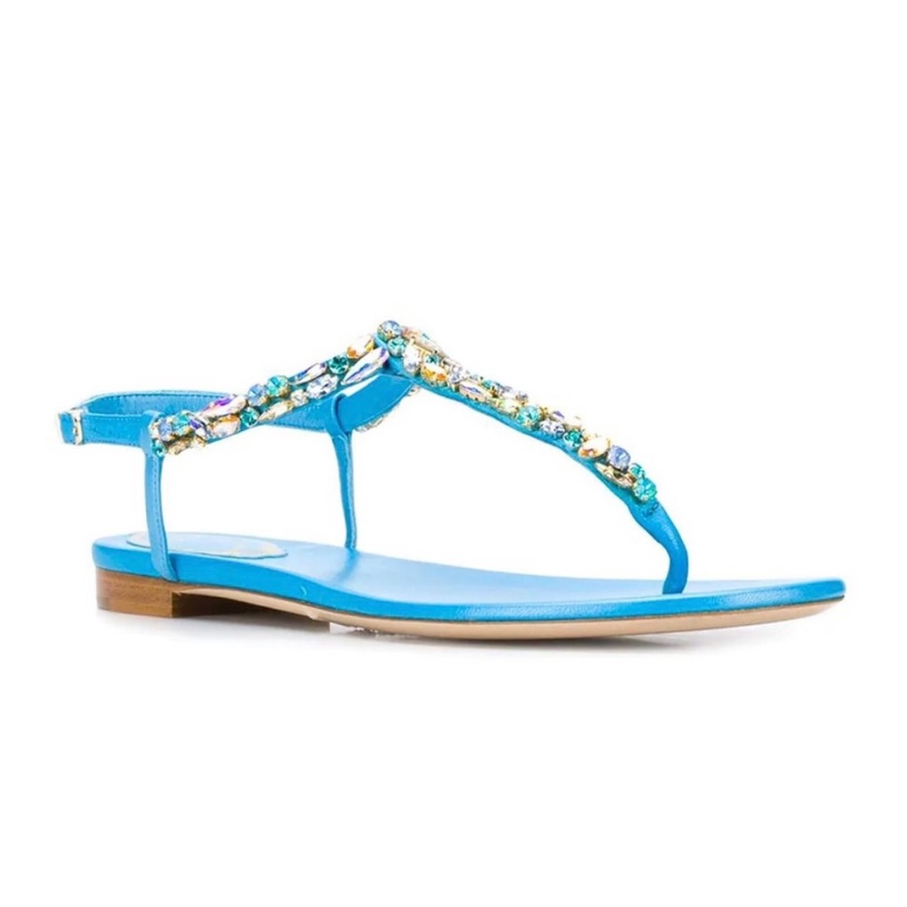 Rene Caovilla Crystal Thong Sandals - Picture 4 of 14